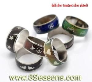 Mixed Color Change Magic Mood Rings 18.3mm Us 8 (7.5mm wide) , Sold Per Packet of 20 (B16215)