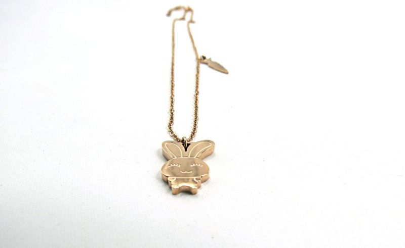 Jewellery Rabbit Pendant in Rose Gold Color