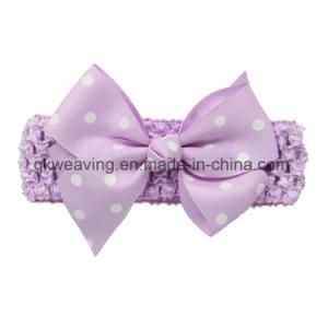 DOT Printing Grosgrain Elastic Headband Hair Bow