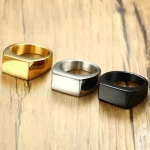Popular Men Designer Ring Eternity Ring 14K Stainless Steel Handmade Gold Plated Signet Ring