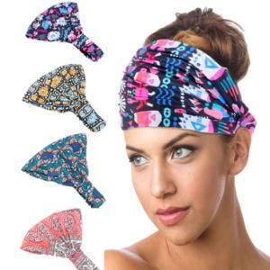 Wholesale Fashion Women Head Wrap Turban Accessories Hair Band Headband Sports Print Cotton Headband Head Band