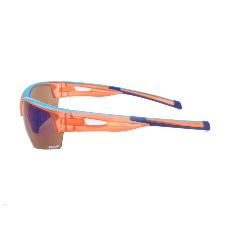 Transparent Orange and Blue Sunglasses Sports