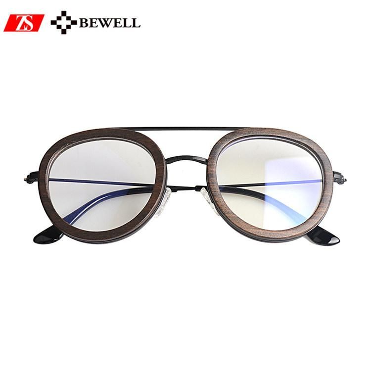 Retro Round Maple Frame Sunglasses Suitable for The Square Face