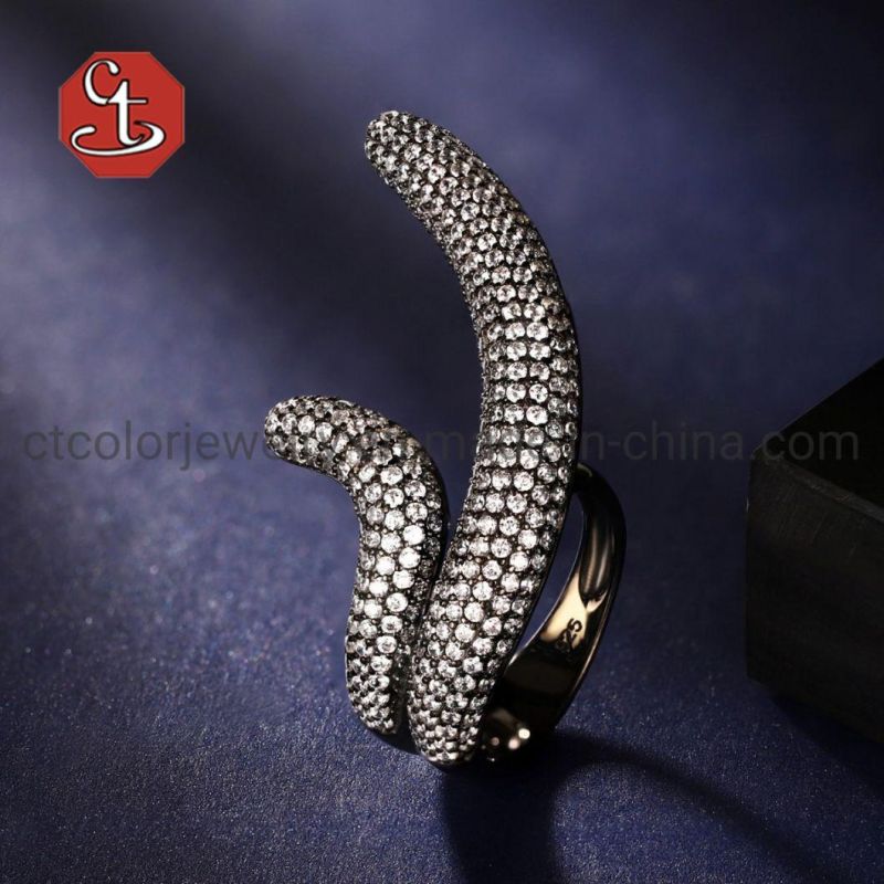 Irregular 925 Sterling Silver Ring with AAA+CZ