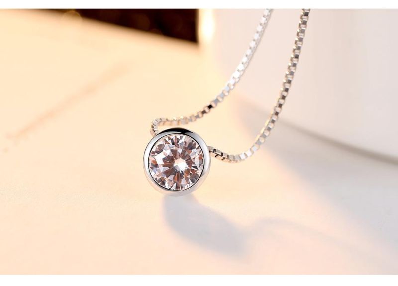 Fashion Jewellery Eye of The Sky Zircon Charm Pendant Necklace for Women