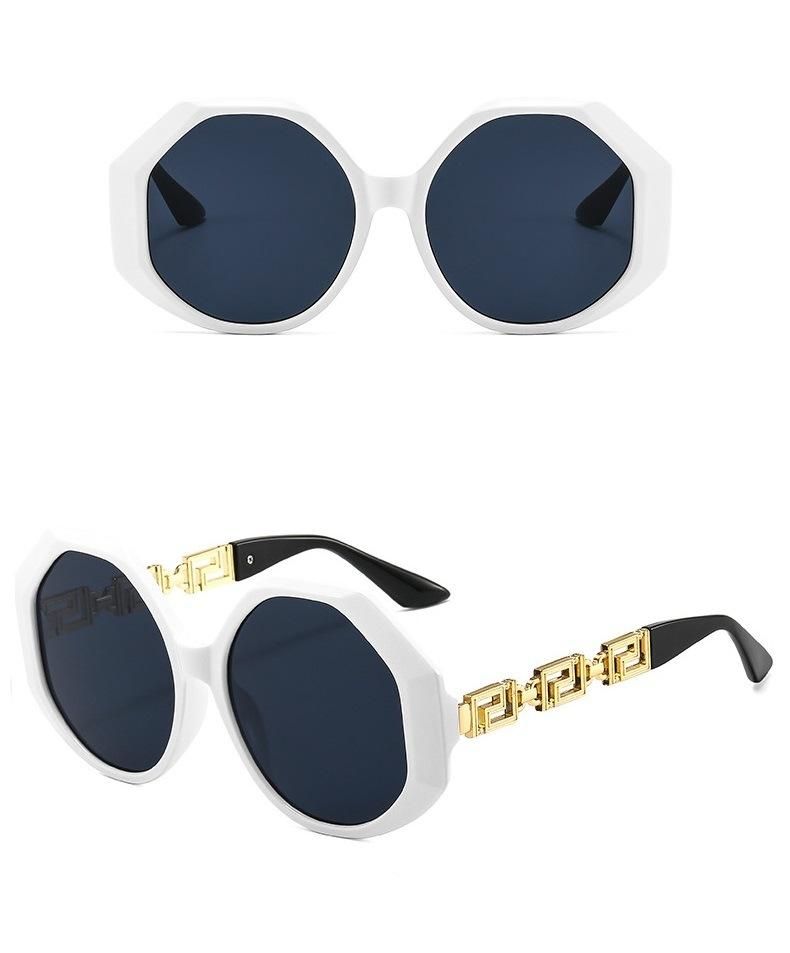 2021 Retro Polygon Sunglasses Big Frame Glasses Fashion Cover Face Sunglasses