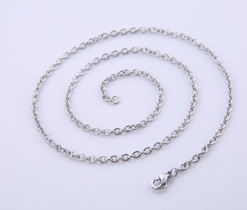 Wholesale New Fashion Rose Gold Plated Silver Cable Chain Jewellery Bracelet Fancy Jewelry Necklace for Lady Accessories Design