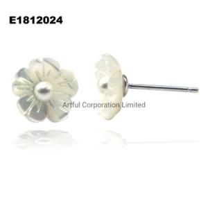 Fashion Jewelry /Silver Earring /Shell Pearl /Earring Fashion/ Flower Jewelry
