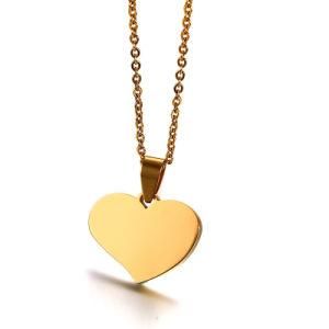 Fashion Gift Jewellery Stainless Steel Gold Jewelry Heart Necklace