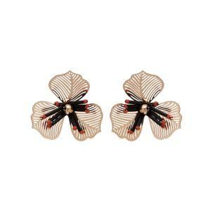 Women Fashion Jewelry Accessories Thin Metal Dainty Flower Stud Earrings