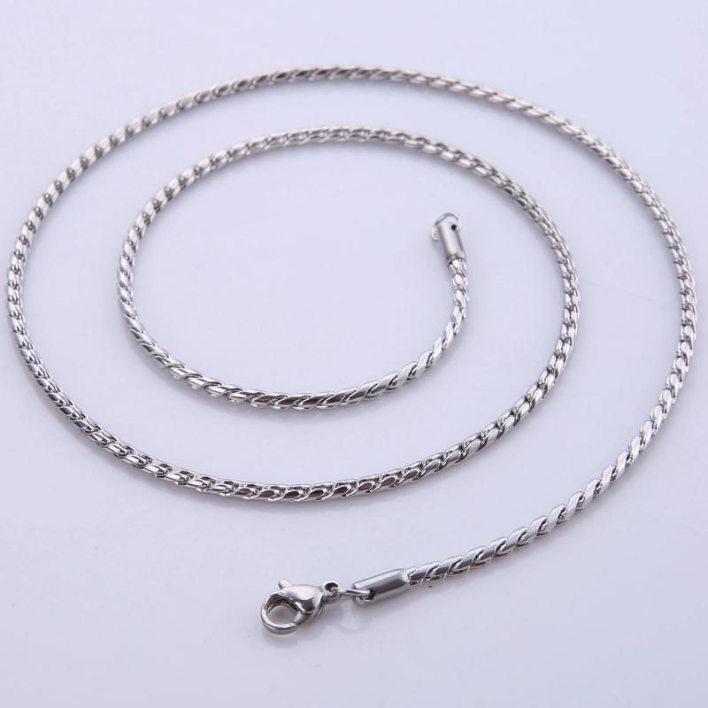 Fashion Stainless Steel Cobra Chain Jewelry Necklace for Women