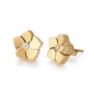 Fashion Women Jewelry Diamond Flower Stud Earrings