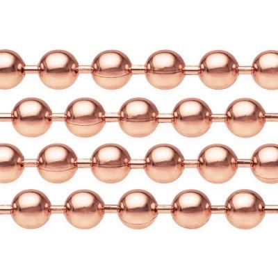 Wholesale Chains 2.4 mm Rose Gold Iron Steel Ball Chain Necklace