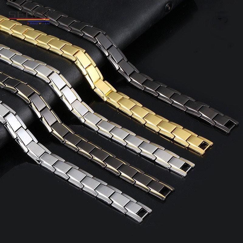 Magnetic Therapy Magnet Men′s Titanium Steel Couple Bracelet