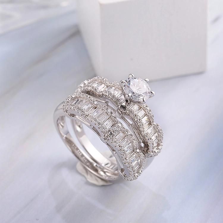 Fashion Accessories 925 Silver Cubic Zirconia Moissanite Elegant Jewellery Hip Hop Fashion Jewelry New Arrival Fine Ring