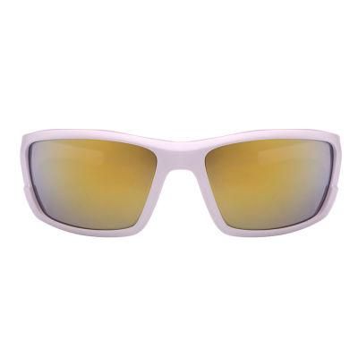 2019 White Frame Sports Sunglasses with Metal