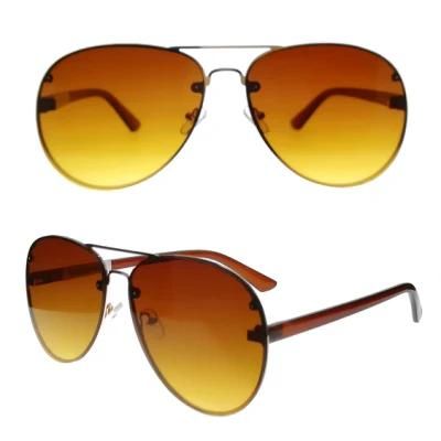 Rimless Pilot Metal Sunglasses