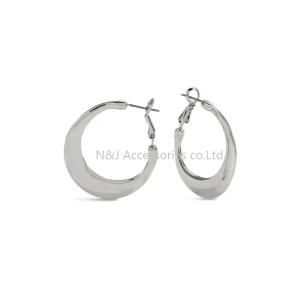 Fashion Jewelry Earring Silver Plated Alloy C-Shaped Design Ear Stud Earring for Women&prime;s