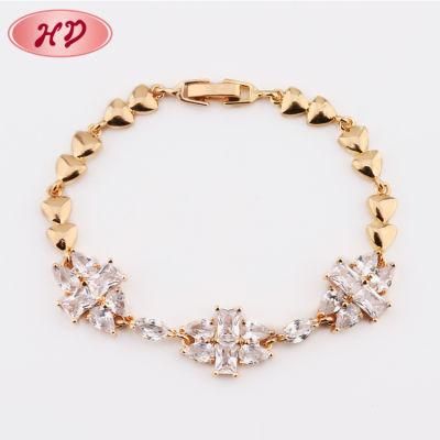 Fashion Hot Sale 18K Gold Plated Women Jewelry Charms Bracelet