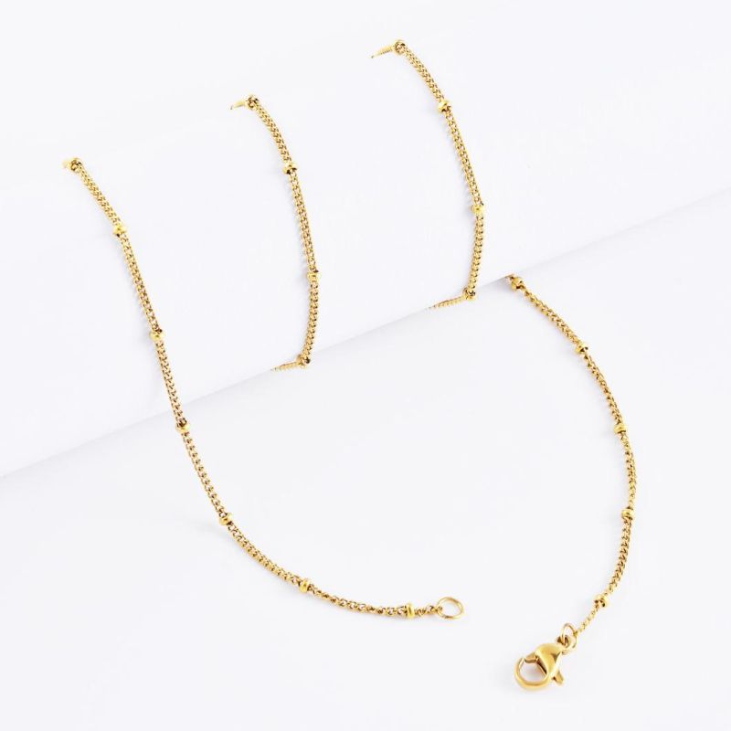 Fashion Accessories Necklace Jewelry Curb Chain Beads Gift Decoration Girl Jewellry Bracelet Anklet for Pendant Design