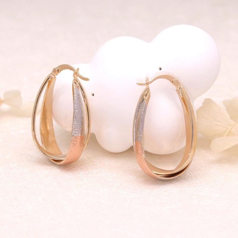 Wholesale Geometric Statement Hypoallergenic Three-Color Earrings