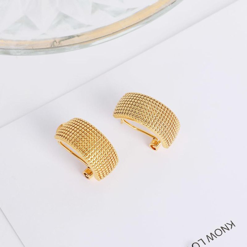18K Gold Plated Stainless Steel Jewelry Short Tassels Dangle Earrings