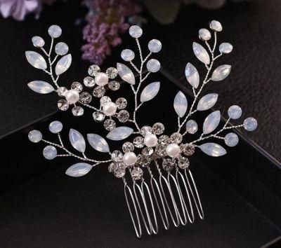 Wedding Crystal Opal Hair Comb. Bridal Crystal Hair Comb Hair Vines Hair Clip Headpiece