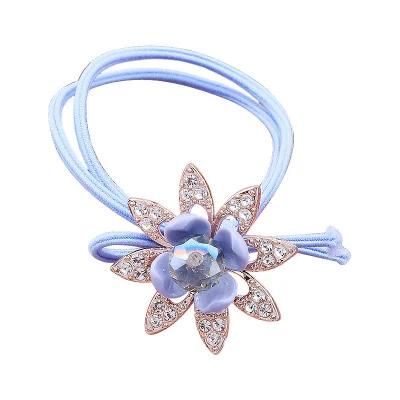 Fashion Hair Accessories Rhinestones Flowers Hand-Knotted Braided Hairband Hairrope