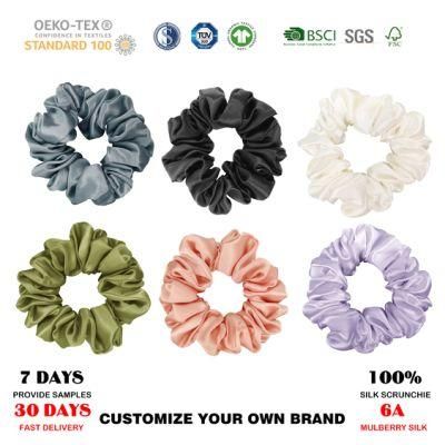 Girls Silk Scrunchies with 100% Mulberry Silk for Festival Gift Set