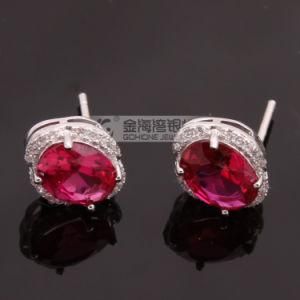Fashion 925 Sterling Silver Earring Jewelry with AAA CZ Stone