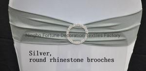 Silver Expand Bands with Rhinestone Brooches Lycra Bands Stretch Bands Spandex Bands