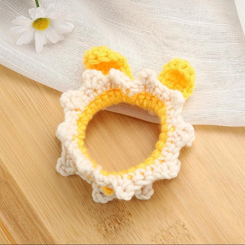 Cotton Yarn Hair Elastic Tie Crochet Customized Ym210