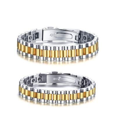 Matching Jewelry Spot Wholesale Titanium Steel Men and Women 26 Magnets Bracelet Steel Gold Rose Gold Bracelet