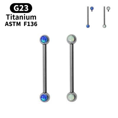 ASTM F136 Titanium Internally Threaded Piercing Jewelry Barbell Tongue Ring Industrial Barbell