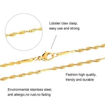 Fashion Accessories Bag Glasses Mask Chain for Jewelry Design Push Twisted Embossed Bulk Chain