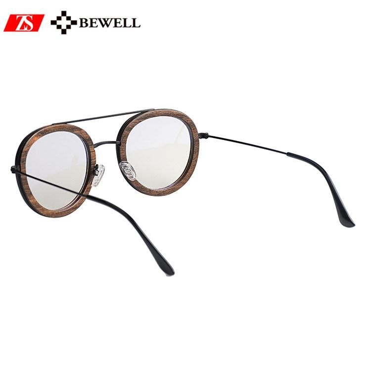 Retro Round Maple Frame Sunglasses Suitable for The Square Face