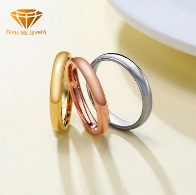 3mm Tungsten Steel Light Body 18K Ring Female Rings Plain Ring Ins Japan and South Korea Glossy Ring Tst2840