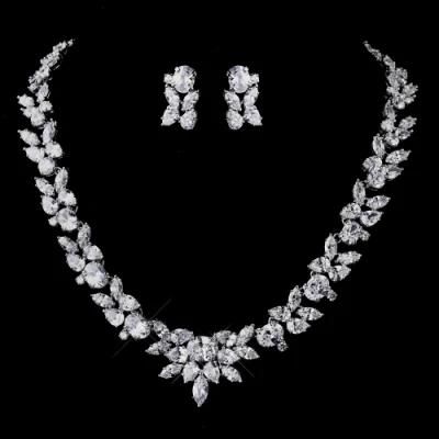 CZ Necklace Jewelry Set, Wedding CZ Jewelry Set, Bridal Jewelry Set, Factory Direct Wholesale