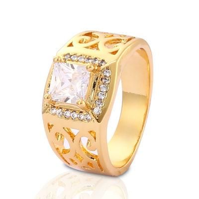 Fashion 18K 14K Gold Plated Engagement Wedding Jewelry Stainless Steel Silver Man Finger Rings Design
