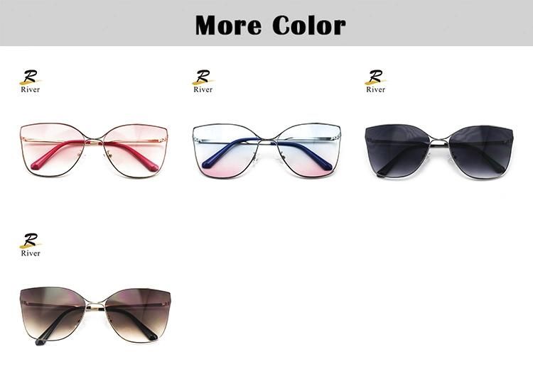 Butterfly Shaped Metal Frames Women Ready Sunglasses