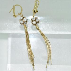 Arabian Design Hollow out Arabesquitic Drop Earring Gold Plated (A07103E1S)