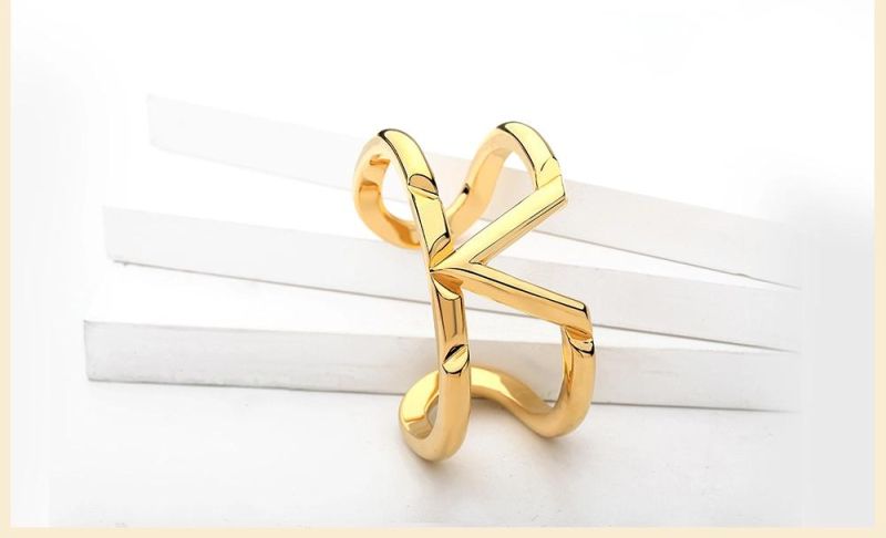 New Brass Knot Zirconia Cuff Bracelet Bangle Bridal Bracelet