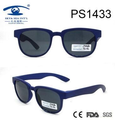 Japanese Brand Blue Kid Plastic Sunglasses (PS1433)