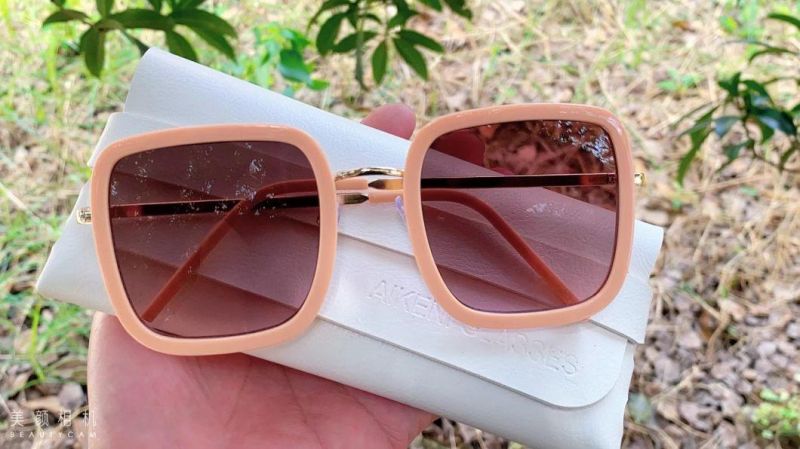 Sunglasses for New Fashion Square Sunglasses Big Frame Orange Pink Retro Sunglasses Female Personality Hong Kong Style Small Face Glasses