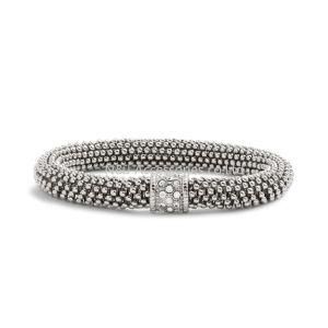Rhinestones Charm Bracelets &amp; Bangles for Women Silver Plated Elastic Chain Zinc Alloy Female Bracelet Jewelry