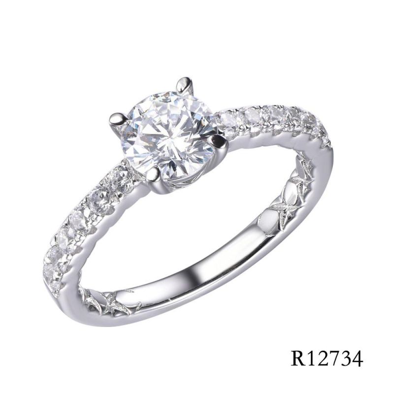 Hot Sell Lady′s 925 Sterling Silver Wedding Ring