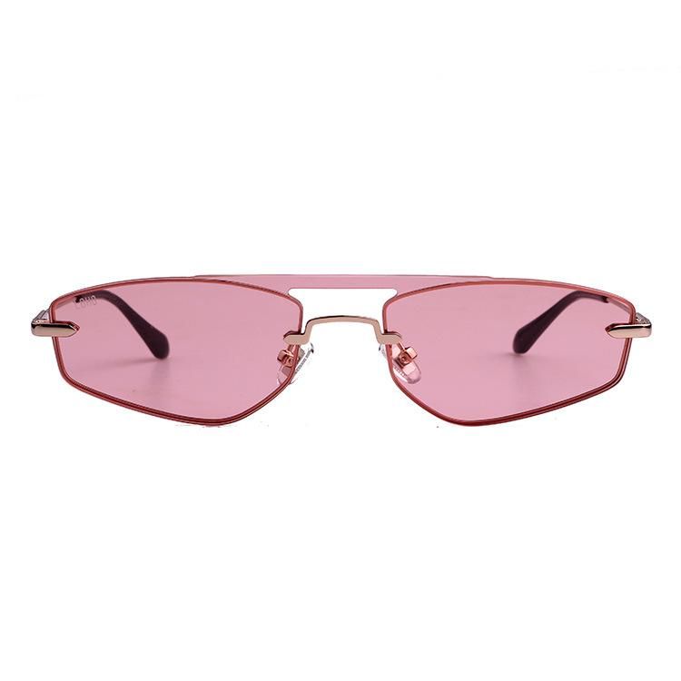 2018 Tiny Fashionable One Piece Pink Color Sunglasses