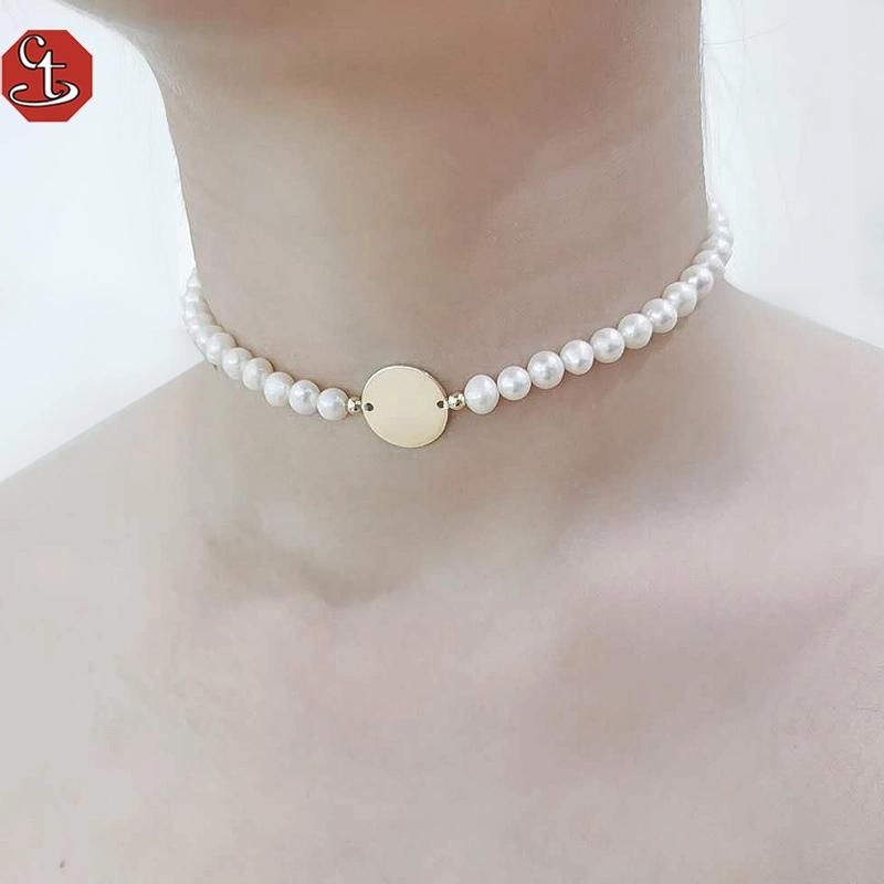 Fashion jewelry Elegant White Imitation Pearl Beads Choker Clavicle Chain Necklace