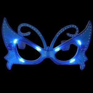 Dance Festival Promotional Gifts Butterfly Shape LED Flashing Fashion Sunglasses (QY-LS100BU)