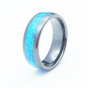 Fashion Fire Opal Tungsten Ring Jewelry